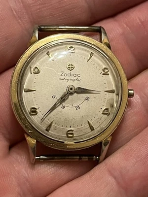 ZODIAC Autographic Automatic Power Reserve Watch 17J 1424  GF RUN/STOP - READ - Image 1 of 4