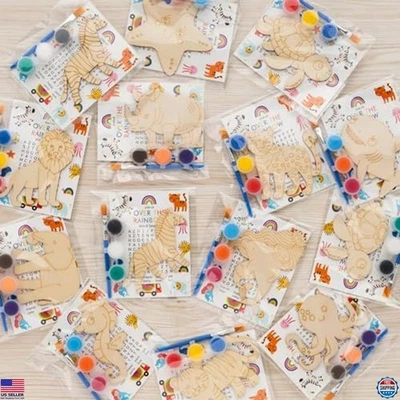 Kits de pintura de animales de madera de safari y bajo el mar de 24 piezas para regalos de fiesta para niños Foto 1 de 4