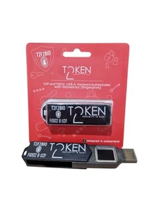 Token2 T2F2BIO U2F AND FIDO2 USB-A Security Key Biometric Fingerprint Protection - Afbeelding 1 van 7