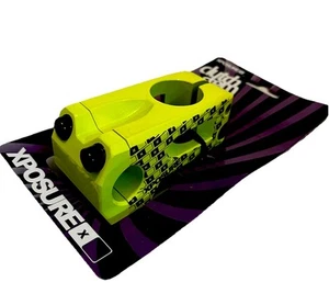 NEW Xposure Clutch Stem BMX - HI YELLOW Thread less Bike Bicycle 6061 Alloy - Picture 1 of 16