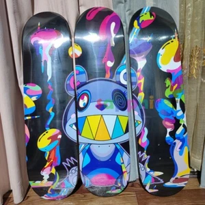 3PCS Murakami Takashi Polluted Panda Skateboard Maple Board Home Wall Decoration - Picture 1 of 9