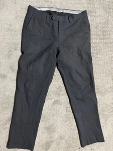 Bar III Mens Slim Fit Solid Stretch Suit Pants Gray Flat Front 34x30 - Picture 1 of 5
