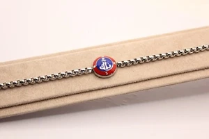 BRACCIALE ACCIAIO ANCORA SMALTO ROSSO CM 18-21 MM 15 SAILING STYLE EXPLOT - Imagen 1 de 4