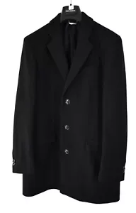 Abrigo corto Dolce & Gabbana mezcla lana negro talla 50 UK 40 hecho en Italia - Imagen 1 de 8