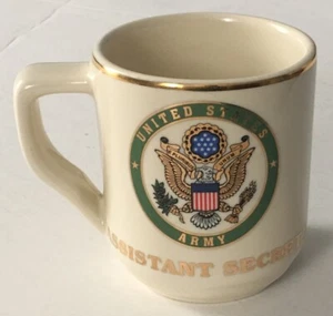 United States Army Assistant Secretary Logo White and Gold Coffee Mug / Tea Cup - Picture 1 of 5