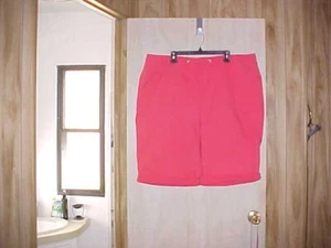 Women's Shorts 22W Bright Orange Bandolino Roll-Cuff Skimmer KIMBERLY Waist 45" - Picture 1 of 10