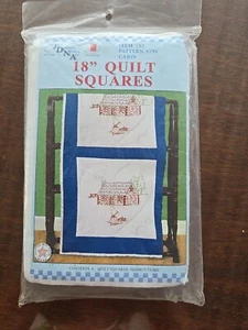 Jack Dempsey Stamped 6 Cloth Quilt Squares 18x18 Cabin JDNA Cross Stitch - Picture 1 of 8