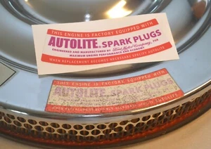Ford Autolite 1961-1972 bujías filtro filtro calcomanía pegatina 1962 1963 - Imagen 1 de 6