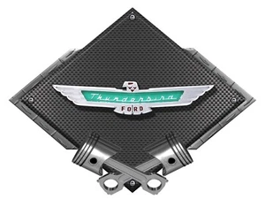 1957 Ford Thunderbird Emblem Badge Heavy Duty Metal Sign 25" X 19" - Black - Picture 1 of 4