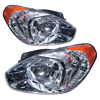 Fits DODGE Attitude MC MK1 2005-2011 Sedan 4D Clear Headlight US Chrome LHD - Image 1 of 4