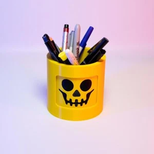 Spinning Lego Head Container Fun Storage Solution Unique Organizer - Picture 1 of 9