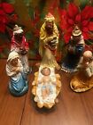 Vintage Nativity Manger Figures Mixed Lot Italy Wise Men Baby Jesus Mary Angel