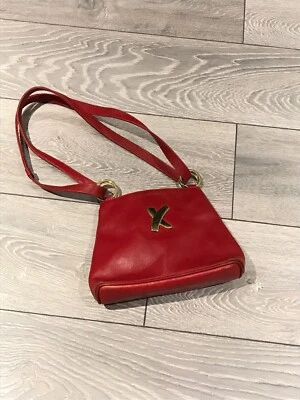 Paloma Picasso Red Leather Shoulder/Crossbody Bag Purse Foto 1 de 4