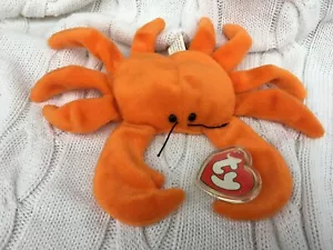 Ty RARE MINT *Orange Digger* Crab 3rd Gen 1st tush Beanie Baby Authentic perfect - Picture 1 of 6
