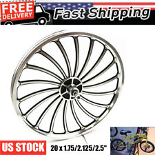 Aluminum Alloy Bicycle Front or Rear Wheel 20 X 1.75/ 2.1252.5'' eBike Scooter