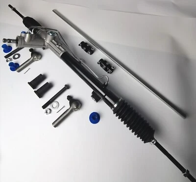 Mustang II dirección de piñón y cremallera eléctrica con varillas de amarre bujes pernos + 2 juntas en U   Foto 1 de 4