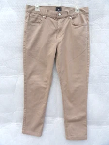 H&M Slim Fit Cotton Twill Pants Beige Flat Front 5th pocket Men's Size 32 x 28 - Picture 1 of 7