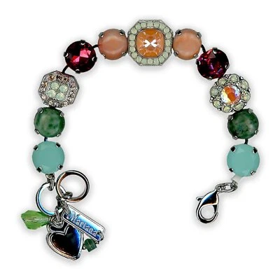 Pulsera de Mariana My Butterfly Coll. Impresionante mineral de jade, fucsia, naranja... Foto 1 de 4