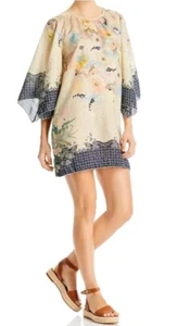 $298 Johnny Was Millay Zanna Ivory Silk Sheer Light Tunic Dress S NEW - Picture 1 of 9
