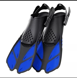 Open Diving Shoes Snorkel Fins Adjustable Swimming Fins Silicone L/XL 9-13 - Picture 1 of 1