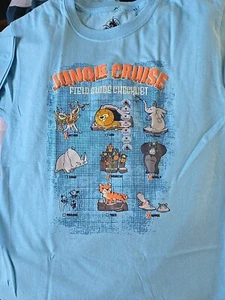 Disney Park's Jungle Cruise Field Guide Checklist T Shirt YM - Picture 1 of 4