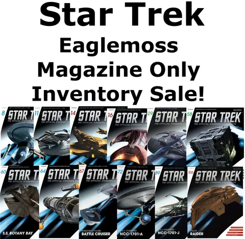 Star Trek Eaglemoss Magazine ONLY- Special Inventory Sale!  Your Choice of 100+ Cover