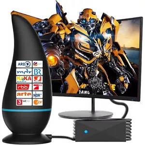 DVB-T2-Antenne Rewave TV Antenne HDTV Zimmerantenne 360°Empfang Signalverstärker - Bild 1 von 12
