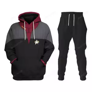 Star Trek Standard Uniform 2370s Command Division Hoodie Sweatshirt Sweatpants - Picture 1 of 8