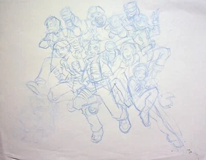 KARL ALTSTAETTER Signed Hand Drawn Comic Book Character Layout Art 8.5 x 11 - Picture 1 of 2