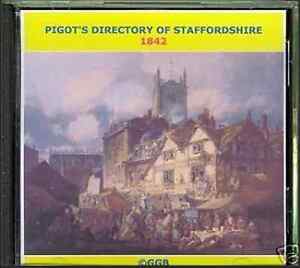 GENEALOGY DIRECTORY OF STAFFORDSHIRE 1842 CD ROM