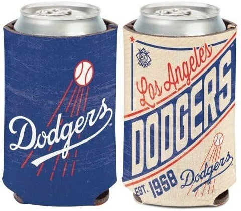 Los Angeles Dodgers Retro Logo Can Koozie (1) Holder Collapsible 2 sides Cover
