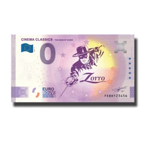 Billete de recuerdo de 0 euros clásico del cine: La marca del Zorro Malta FEBH 2025-3 - Imagen 1 de 2
