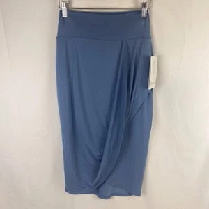 NWT Athleta Release High Rise Twist Side Accent Midi Skirt Blue Size XXS - Picture 1 of 7