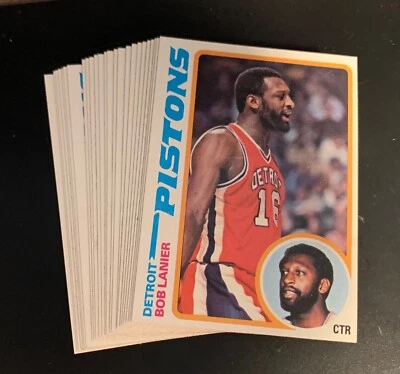 LOT OF 25  1978 TOPPS #125 BOB LANIER PISTONS HOF RAZOR SHARP VENDING .99 SH - Image 1 of 3