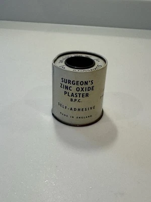 Vintage surgeons, zinc oxide plaster Adhesive Plaster Tin Can Medi Collectible ￼ - Image 1 of 3