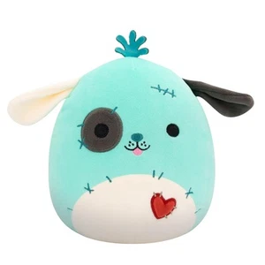 Squishmallows Original 7.5-Inch Halloween Dookdook the Teal Patchwork Dog - Picture 1 of 6