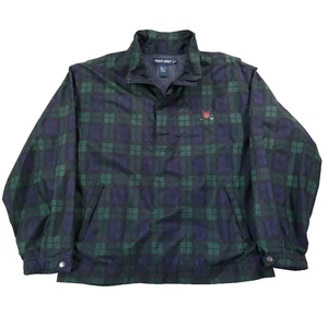 Vintage Polo Golf Ralph Lauren Pullover Windbreaker Jacket Mens XXL,Tartan Plaid - Picture 1 of 8