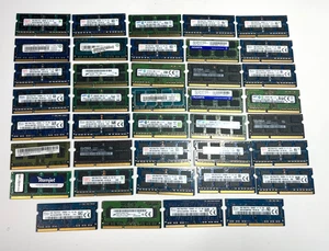 Lot of 39Pcs 4GB Mixed Brand & speed PC3L Laptop Memory RAM Tested Working Pulls - Picture 1 of 5
