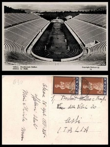 GRECIA 1938 CARTOLINA VIAGGIATA Athènes, Le Stade - Picture 1 of 1
