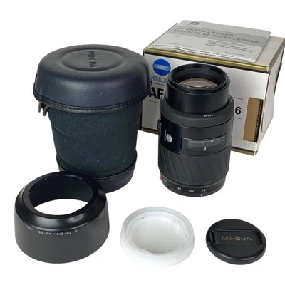 Minolta AF 70-210 4.5-5.6 Zoom Lens New In Box Never Used Made In Japan - Image 1 of 4