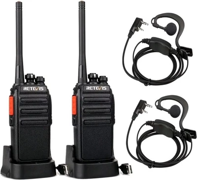 Neues AngebotRetevis RT24 Funkgerät 0,5W, 16 Kanäle Walkie Talkie mit Headset Kopfhörer