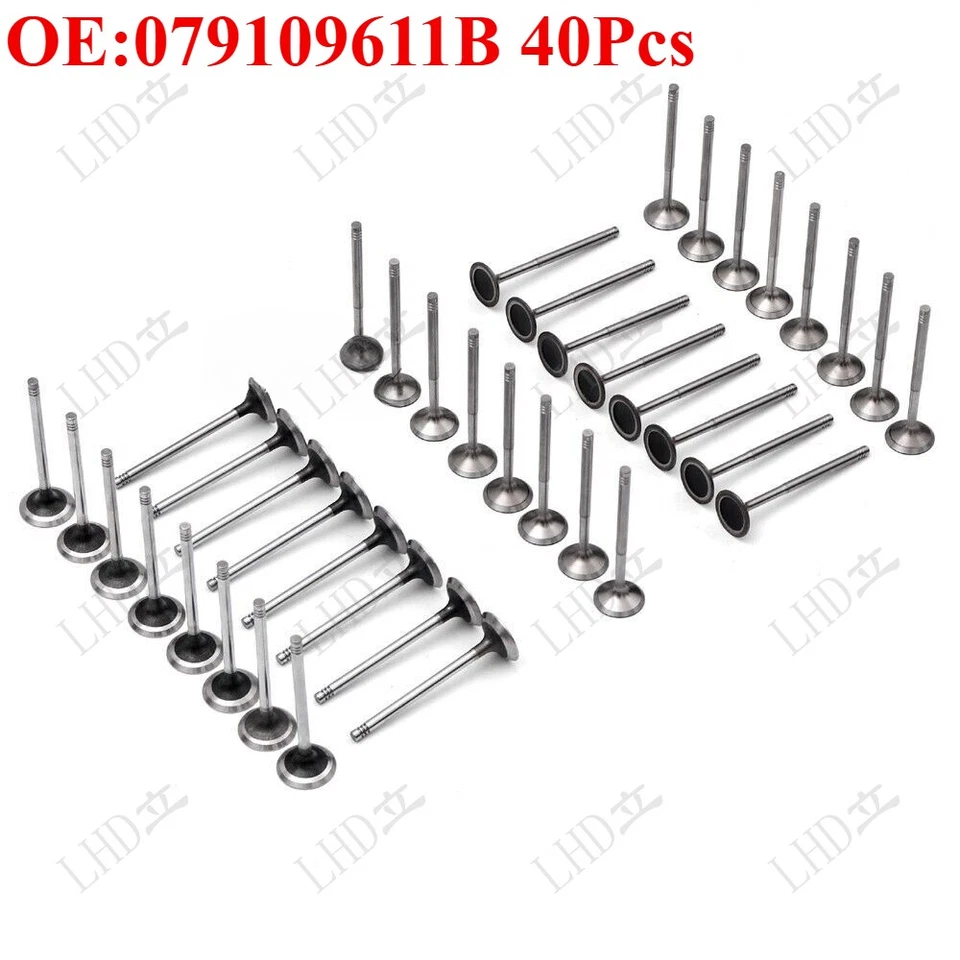 Клапаны двигателя для VW Touareg Audi A6 A8 S4 B7 4.2 AXQ BAT BBK BHF- 40 шт. - Изображение 1 из 1