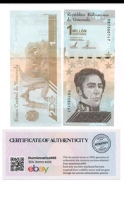 Venezuela 1 Million Bolivares Menge 100 BN Konvolut Jahr 2020 zirkuliert COA #1 - Bild 1 von 4