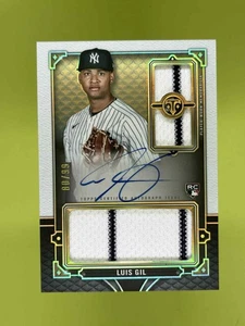 2022 TOPPS TRIPLE THREADS LUIS GIL ROOKIE & FUTURE PHENOMS AUTO RELICS 80/99 RC - Picture 1 of 10