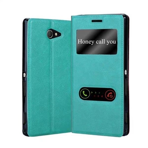 Case for Sony Xperia M2 / M2 AQUA Phone Cover Protection Window Book Wallet - Picture 1 of 22
