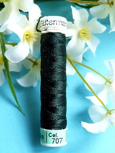 592B Beautiful Coil Pure Wire Silk Drawstring Gutermann Bottle Green N° 707 - Picture 1 of 1