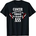 NEW LIMITED Cancer Grabbed Me By The Throat I Kicked It's Ass Beat It T-Shirt