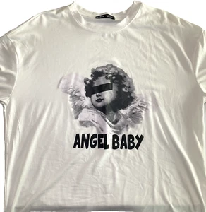 SHEIN Angel Baby T- Shirt White Size XL - Picture 1 of 8