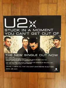 U2 Stuck In A Moment You Can't Get Out Of Promo Flat Poster 12"x12" - Foto 1 di 2