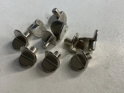 Metal Shelf Support Brackets Studs Push In Shelving Bookcase Shelf 5mm Stud - Image 1 of 4